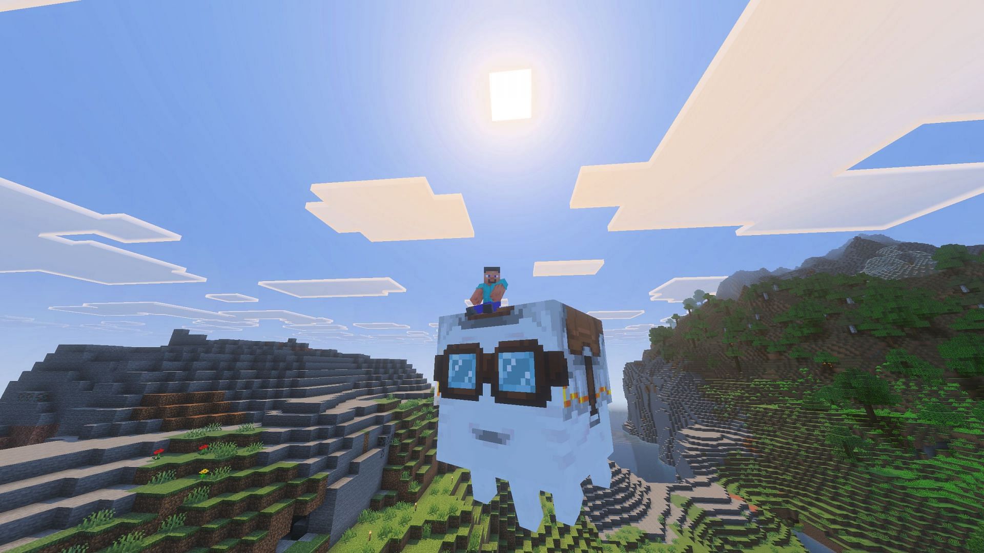 Happy ghast will become an easier way to fly compared to elytra (Image via Sportskeeda Gaming || Mojang Studios)